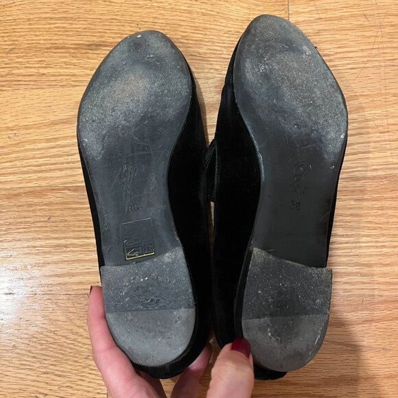 M. Gemi Black Velvet Parma Flats 36 - Picture 5 of 7